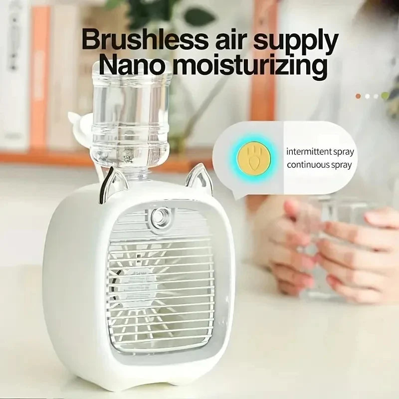 Ventilateur de climatisation mini USB avec humidificateur pour un refroidissement de bureau
