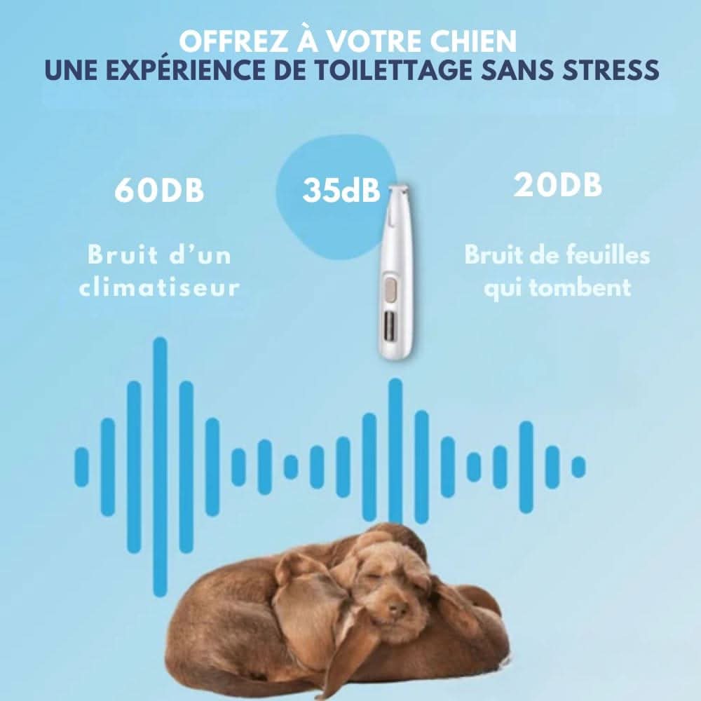 Skanto | SilentPet Trimmer – Tondeuse silencieuse pour zones sensibles chez les chiens et les chats