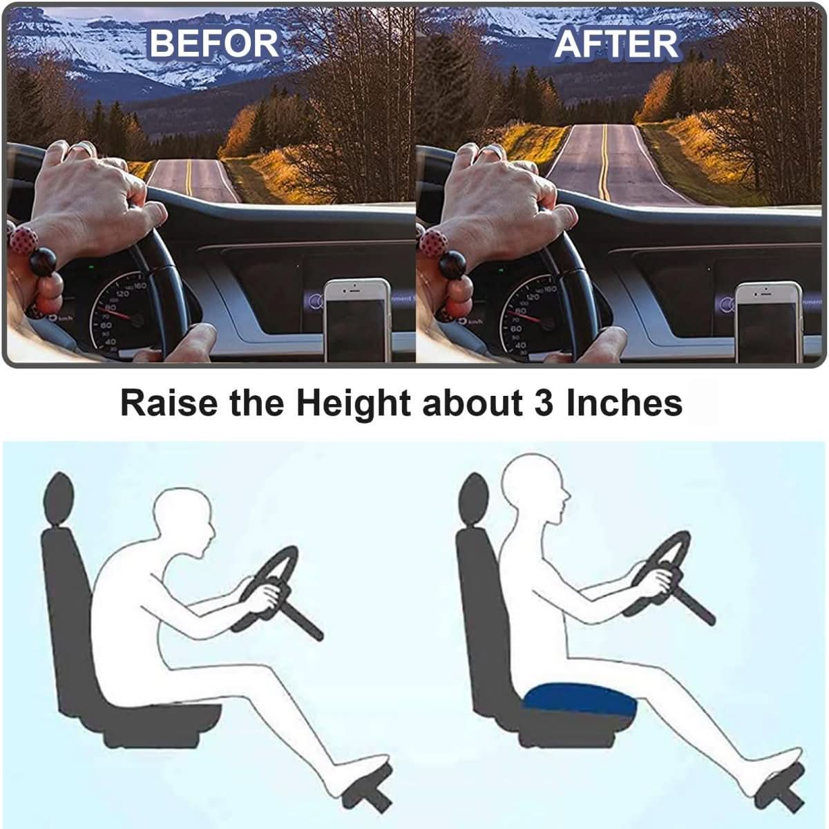 Coussin de siège auto en mousse à mémoire ergonomique pour un confort amélioré