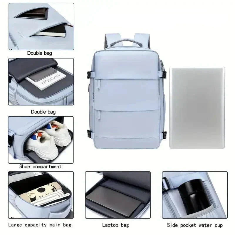 Sac à dos pour ordinateur portable TravelEase compatible avec les compagnies aériennes 40x20x25