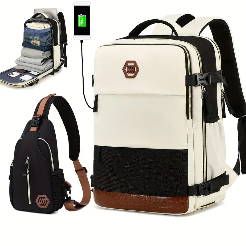 Sac à dos pour ordinateur portable TravelEase compatible avec les compagnies aériennes 40x20x25
