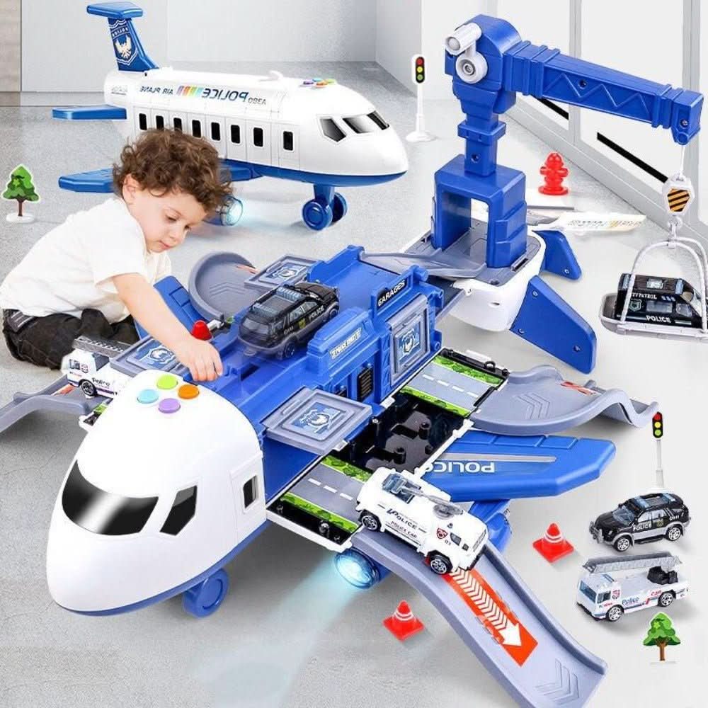 SKYQUEST – Ensemble d'aventure AirPlay avec avion et véhicules pour enfants créatifs