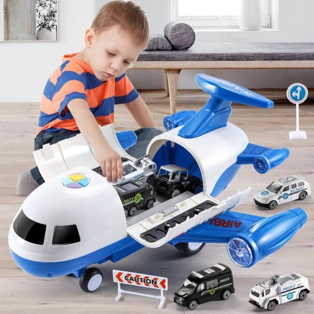 SKYQUEST – Ensemble d'aventure AirPlay avec avion et véhicules pour enfants créatifs