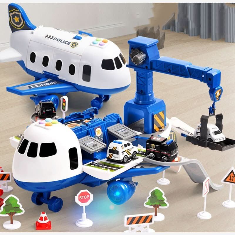 SKYQUEST – Ensemble d'aventure AirPlay avec avion et véhicules pour enfants créatifs