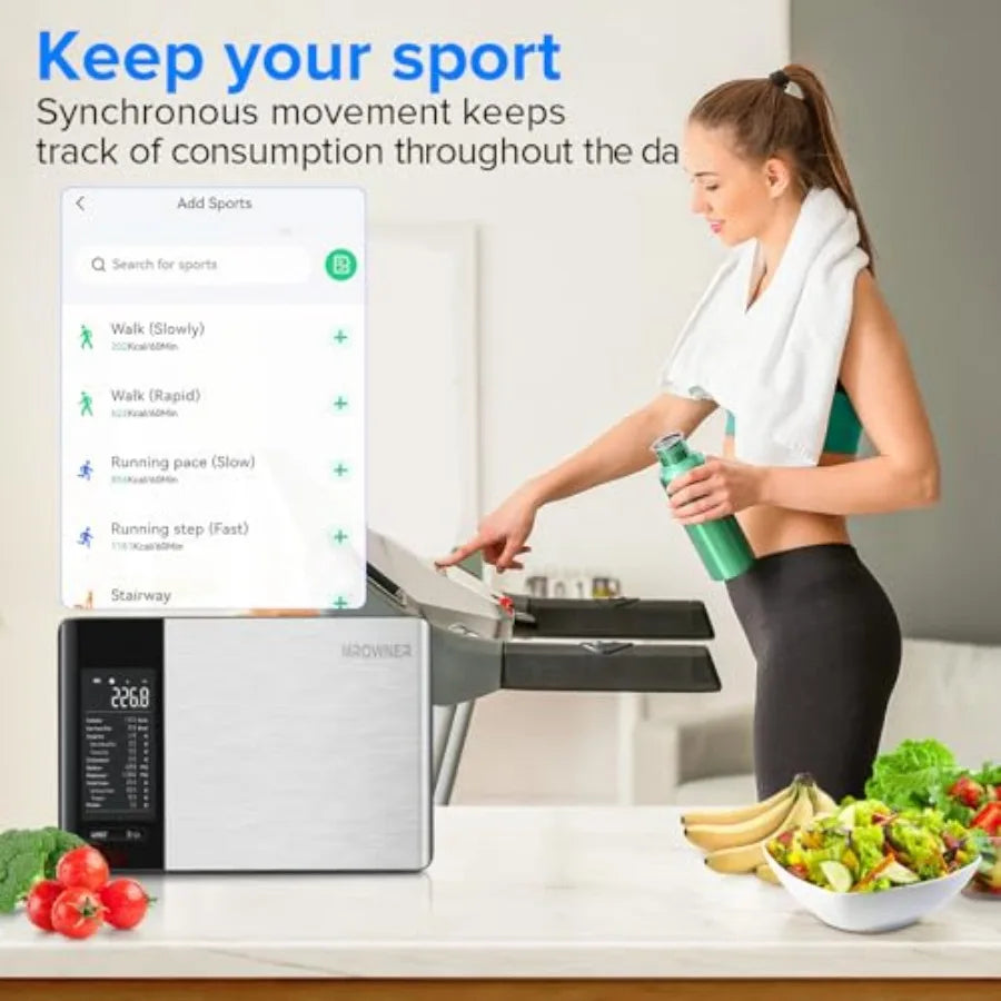 Balance de Cuisine Intelligente avec Application Gratuite de Calculateur Nutritionnel pour Perte de Poids | Calculateur Nutritionnel, Suivi des Macros
