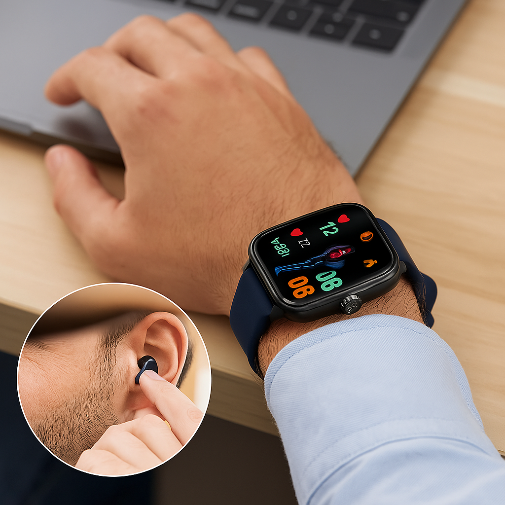Montre intelligente pour la santé et le fitness – EKG, pression artérielle, mesure de la fréquence cardiaque – compatible iOS et Android