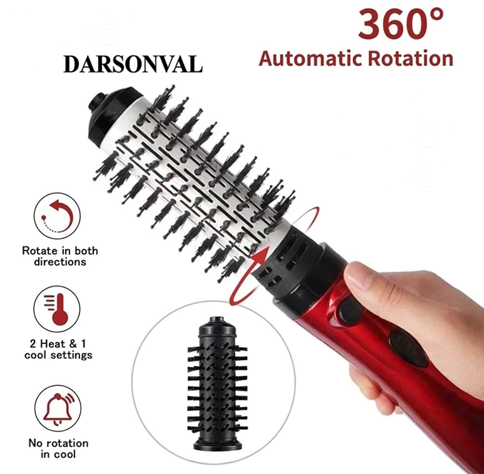 StilMeister™ Brosse rotative 3-en-1, Styler &amp; Sèche-cheveux
