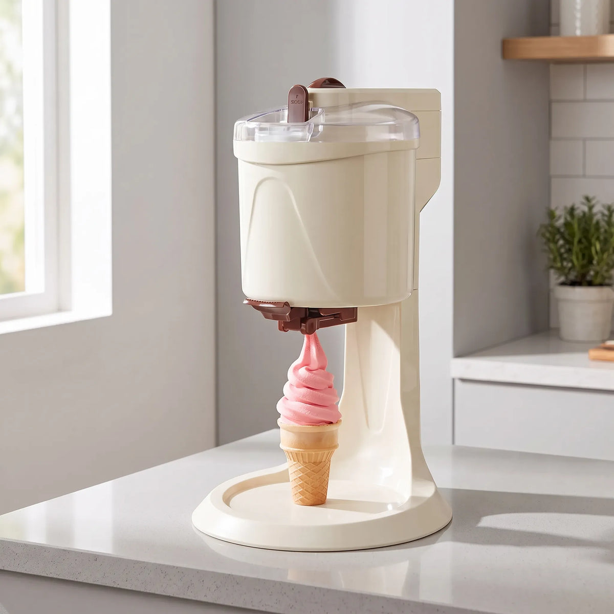 Machine à Glace Soft Serve de Comptoir – Prépare des Desserts Glacés Crémeux à Domicile