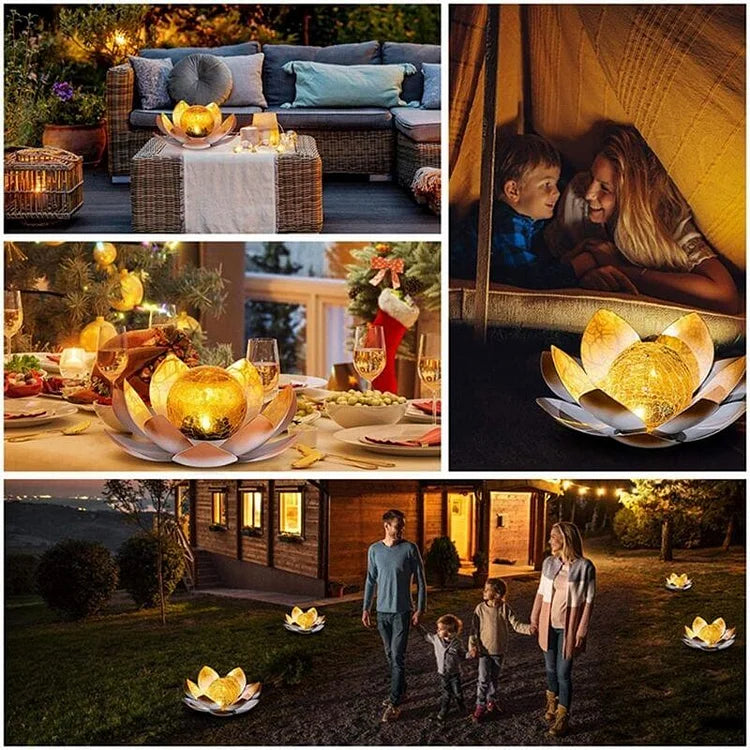 SerenityGlow – Lanternes de Lotus Solaires pour des Espaces Extérieurs Charmants