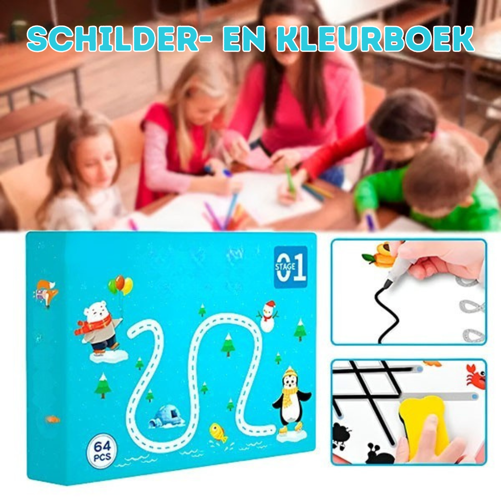 Livre d'apprentissage pour enfants - Exercices réutilisables pour apprendre en s'amusant