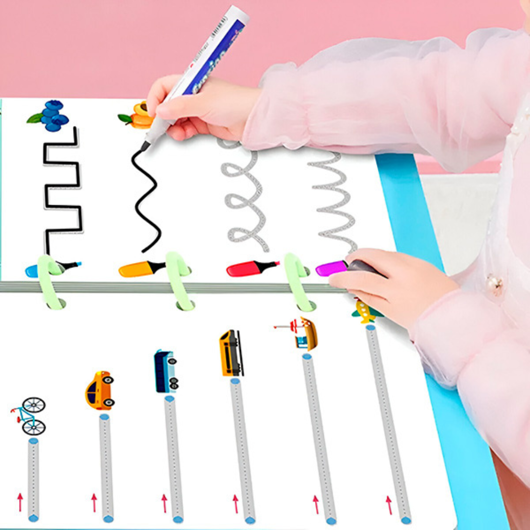 Livre d'apprentissage pour enfants - Exercices réutilisables pour apprendre en s'amusant