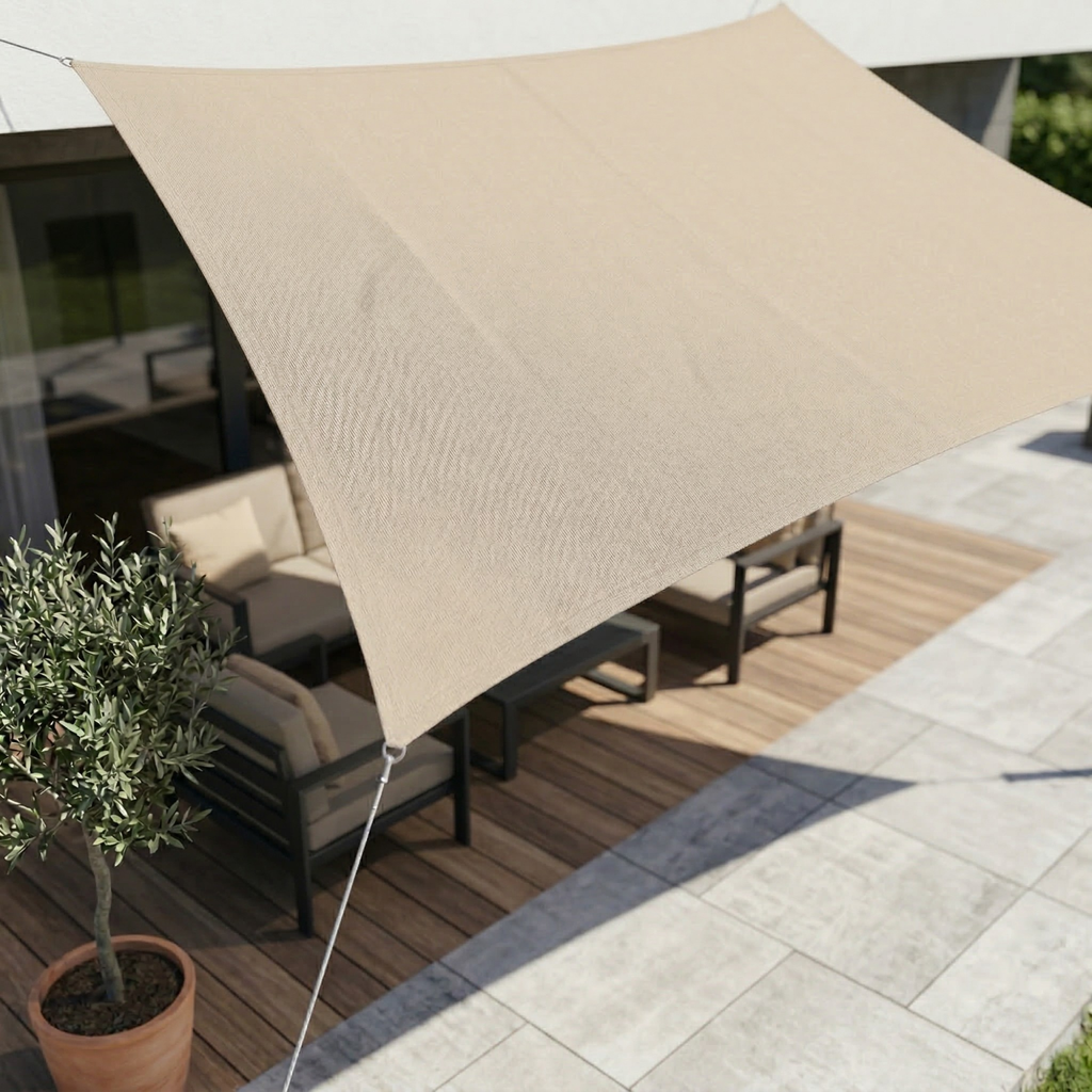 Tissu d'ombrage rectangulaire imperméable | Tissu d'extérieur imperméable | Protection UV | SkyCover