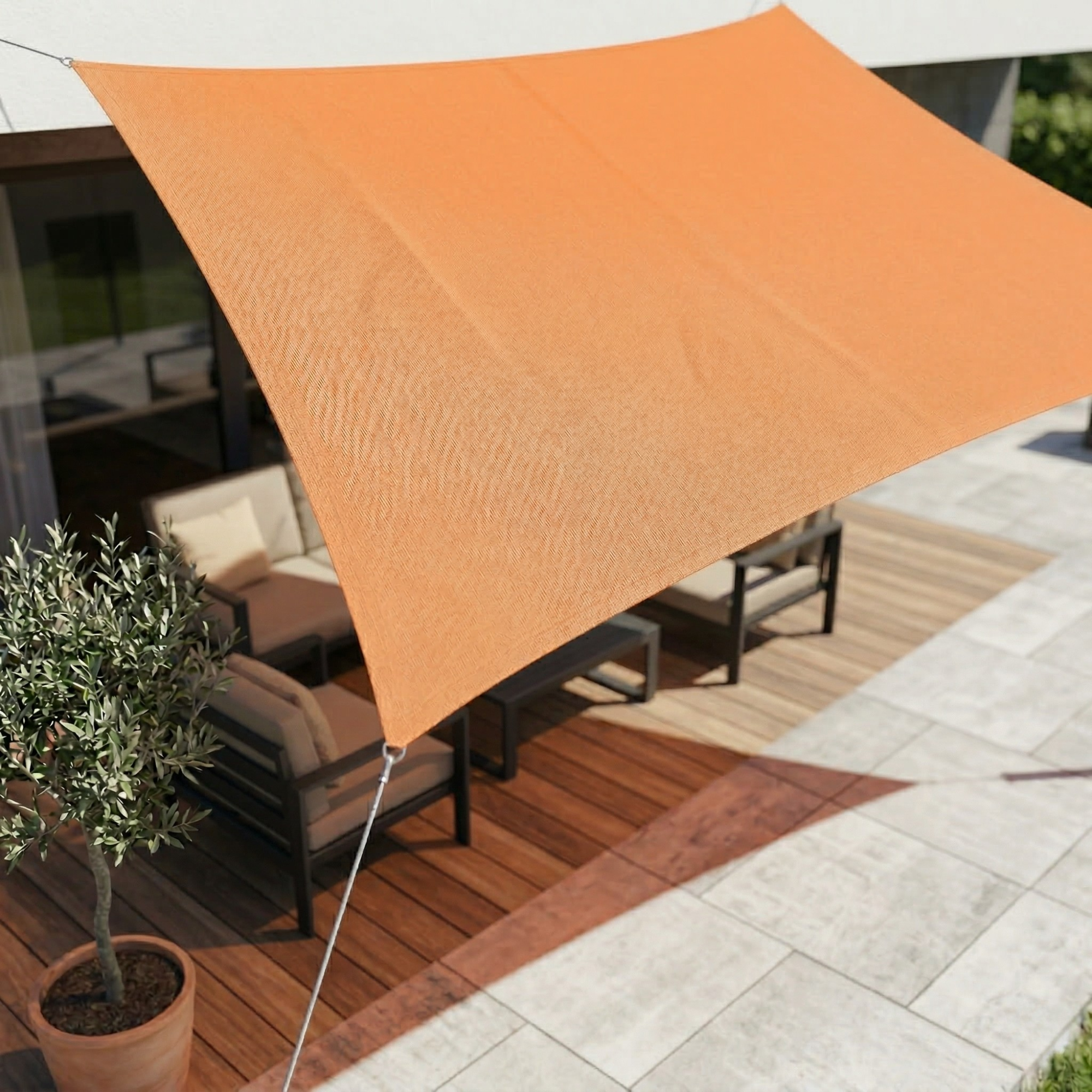 Tissu d'ombrage rectangulaire imperméable | Tissu d'extérieur imperméable | Protection UV | SkyCover