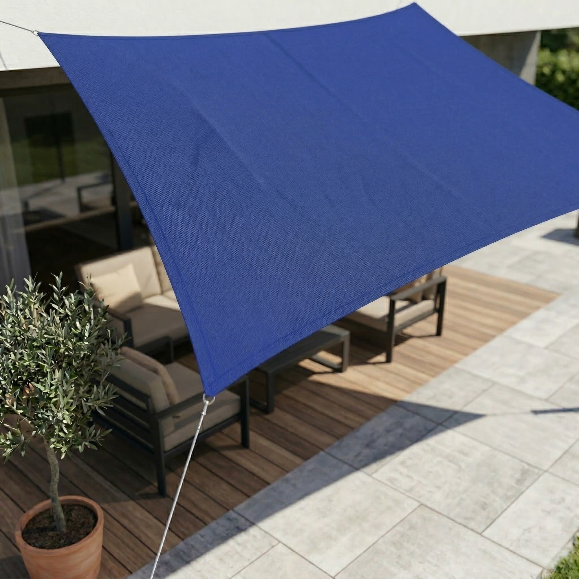 Bâche Ombreggiante Rectangulaire Imperméable | Tissu Extérieur Imperméable | Protection UV | SkyCover