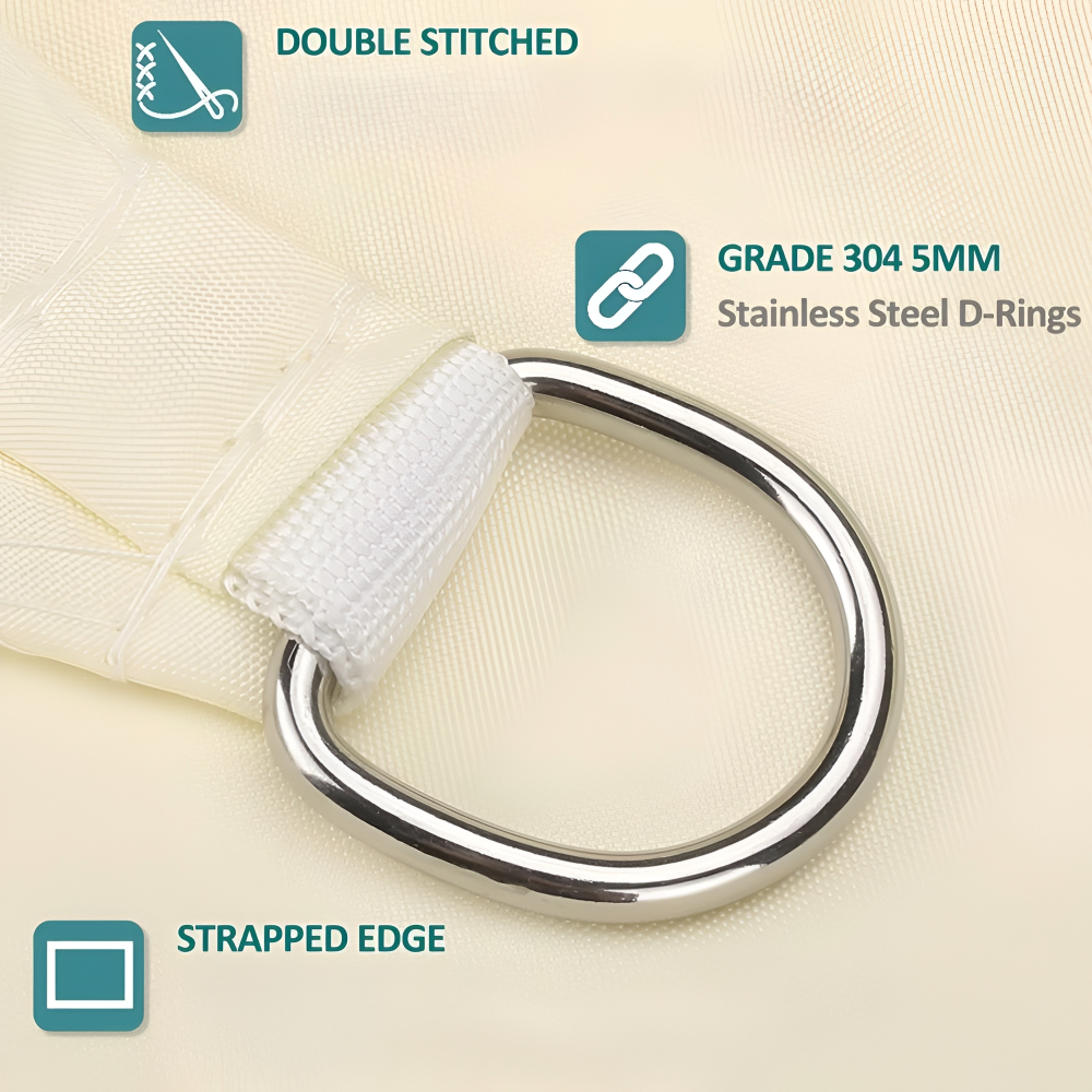 Tissu d'ombrage rectangulaire imperméable | Tissu d'extérieur imperméable | Protection UV | SkyCover
