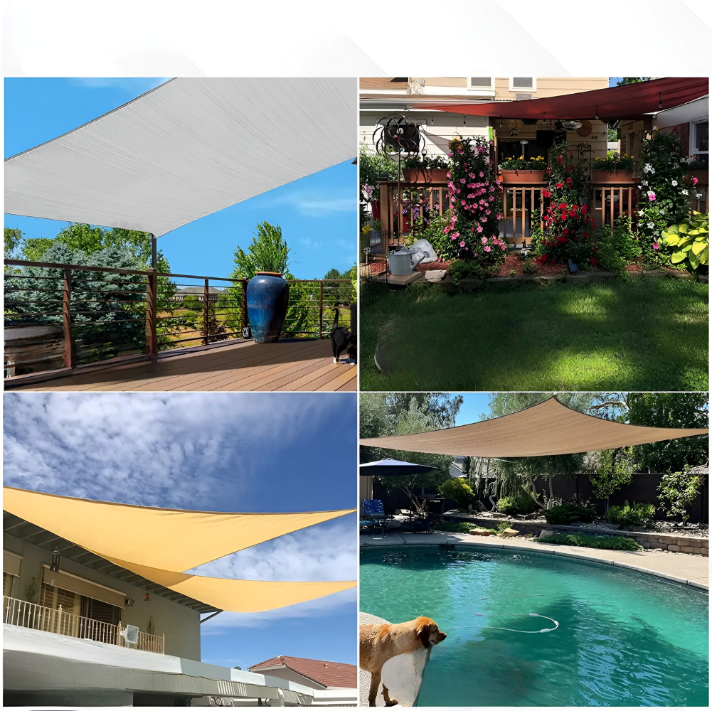 Tissu d'ombrage rectangulaire imperméable | Tissu d'extérieur imperméable | Protection UV | SkyCover