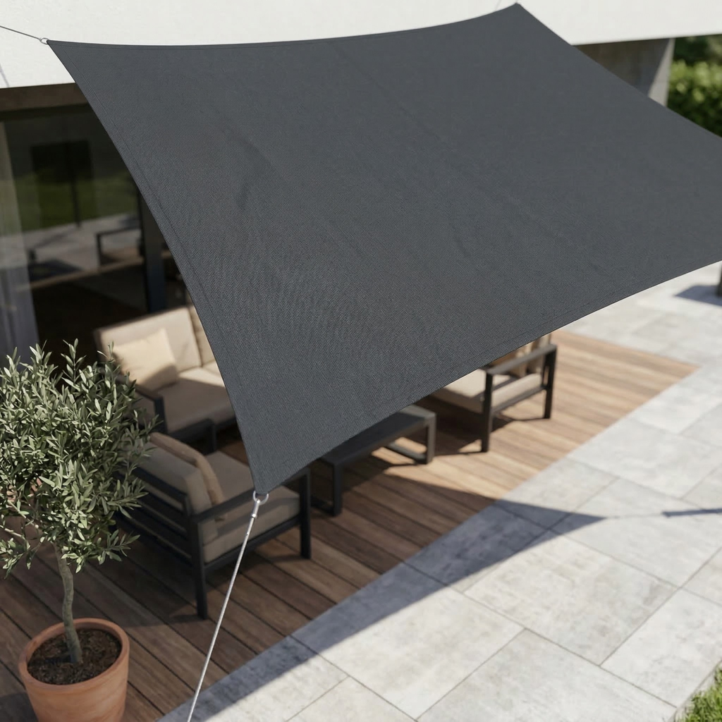 Tissu d'ombrage rectangulaire imperméable | Tissu d'extérieur imperméable | Protection UV | SkyCover