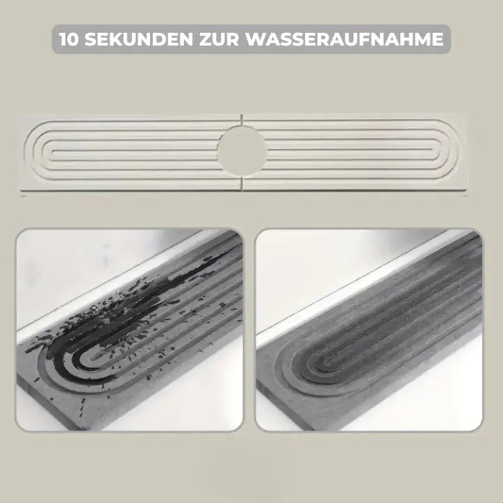 Sous-verre en terre de diatomée – Tapis absorbant en pierre