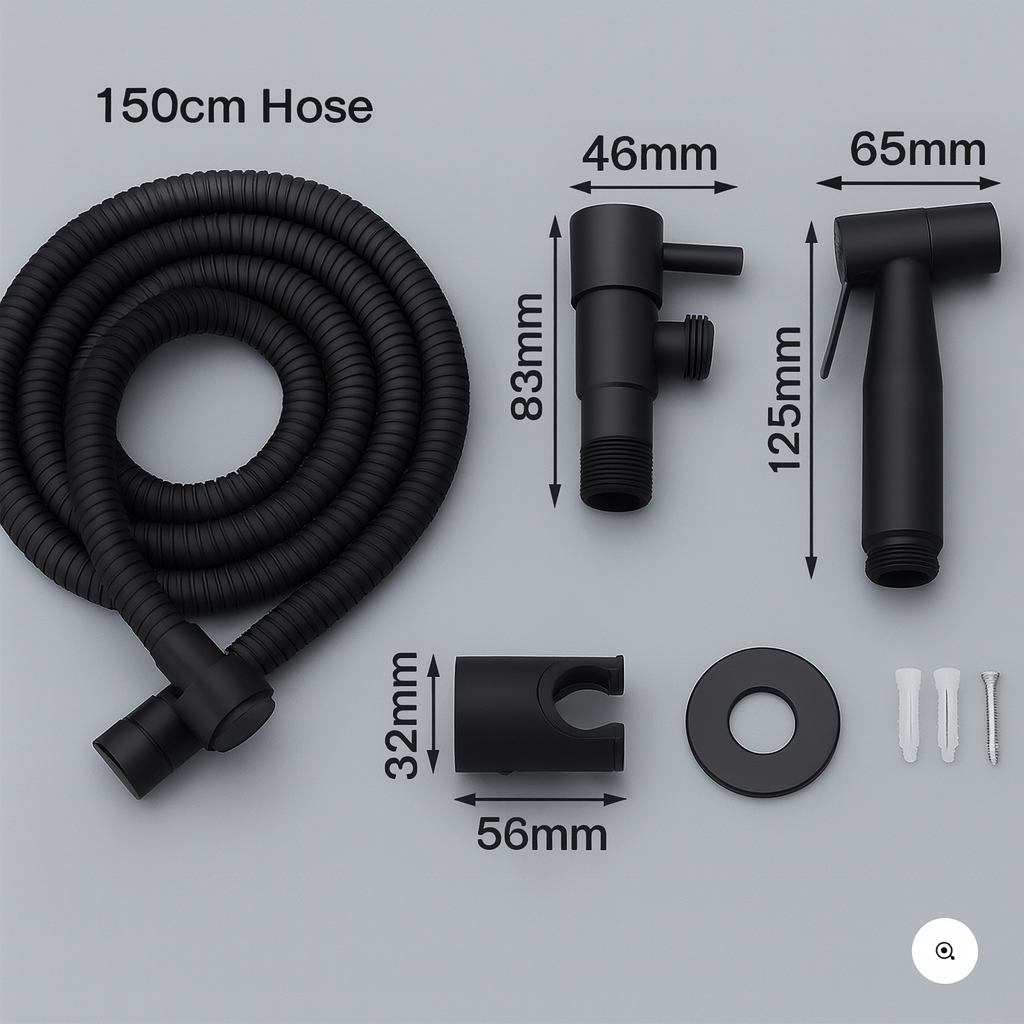Skanto | Pulvérisateur de Bidet en Acier Inoxydable – Monté au Mur avec Jet Réglable