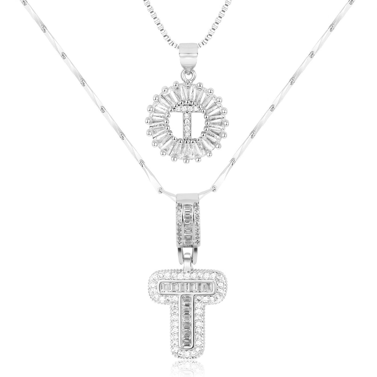 Collier GemLetter - Pendentif Initial avec Finition Luxe