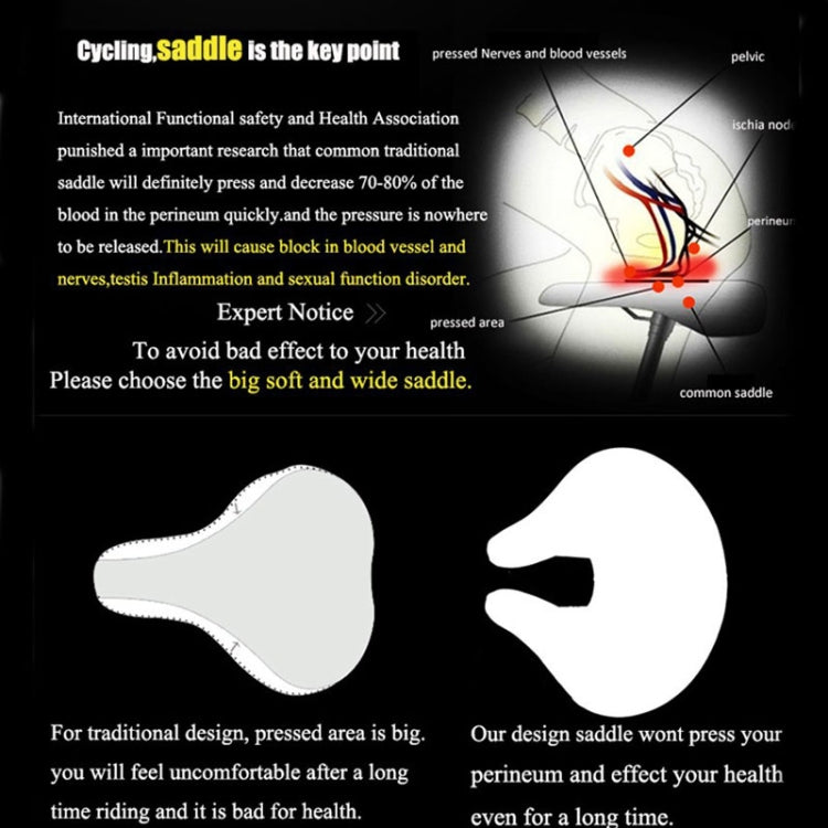 Selle de Vélo Ergonomique Sans Nez avec Rembourrage Doux pour VTT - Selle de Sport Réductrice de Pression avec Confort Supplémentaire pour Hommes et Femmes | Sansoti