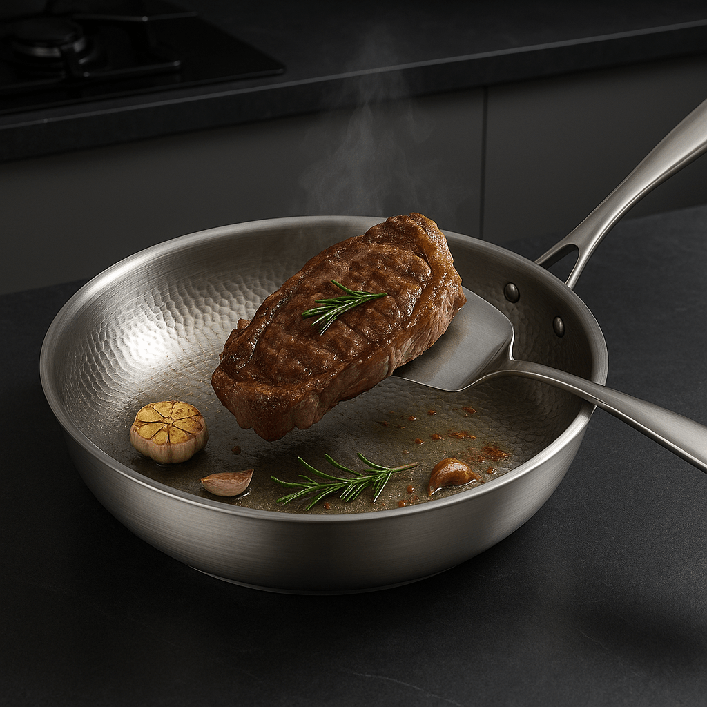 POÊLE TITAN-PREMIUM – Poêle en titane de haute qualité sans revêtement pour tous les types de feux
