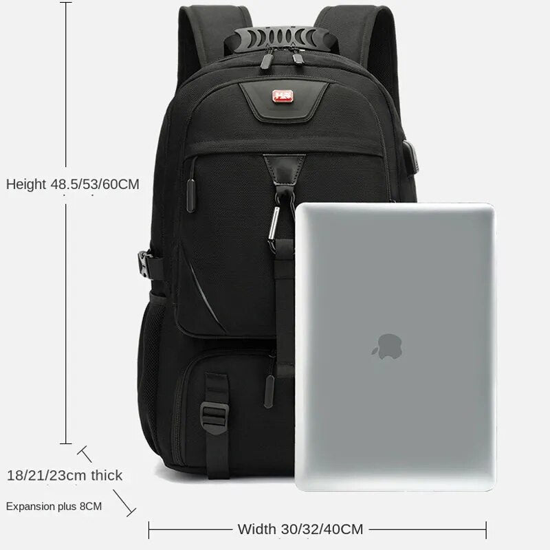 Sac à dos Explorer's Choice 50L à 80L avec chargement USB et compartiment pour ordinateur portable