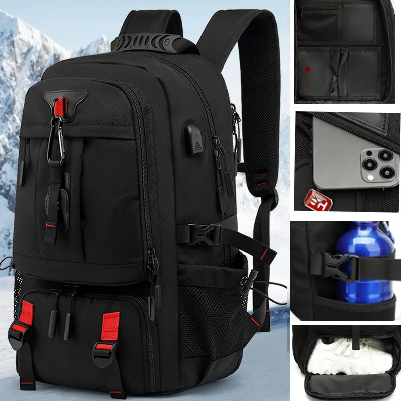 Sac à dos Explorer's Choice 50L à 80L avec chargement USB et compartiment pour ordinateur portable