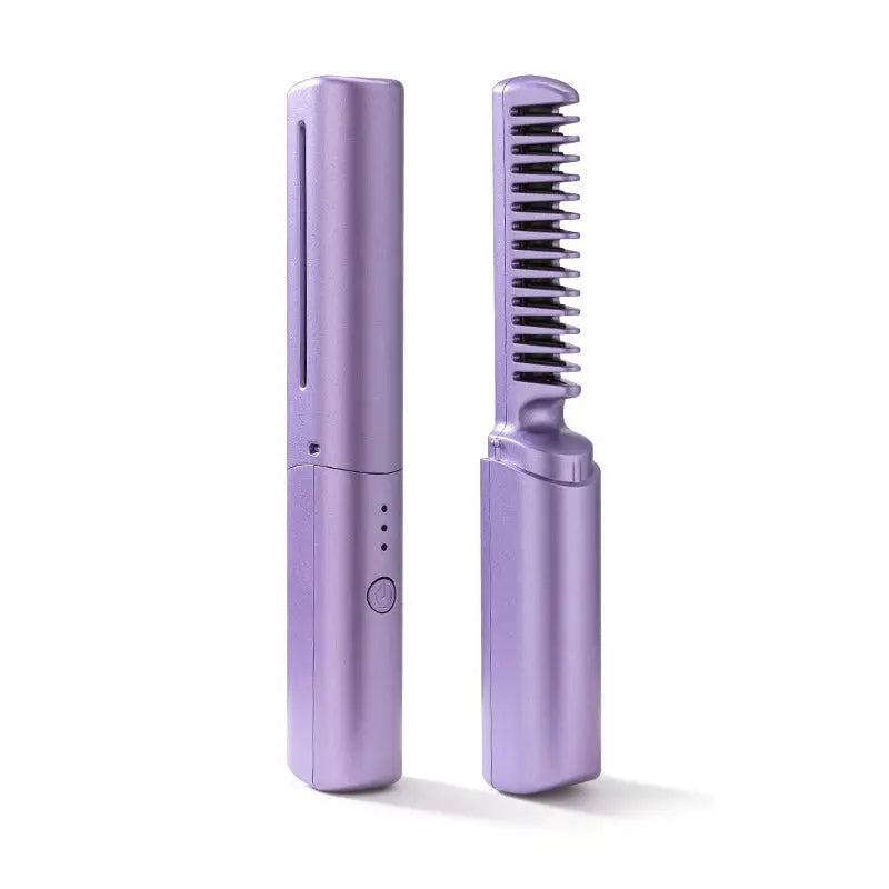 Brosse à Cheveux et Lisseur 2-en-1 – Outil de Coiffage Pratique pour le Voyage