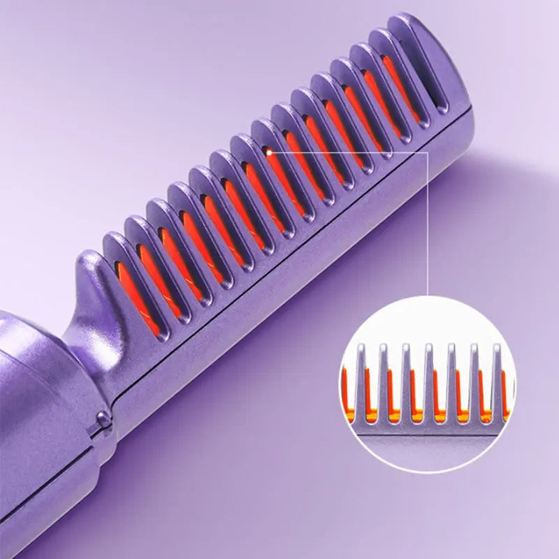 Brosse à Cheveux et Lisseur 2-en-1 – Outil de Coiffage Pratique pour le Voyage