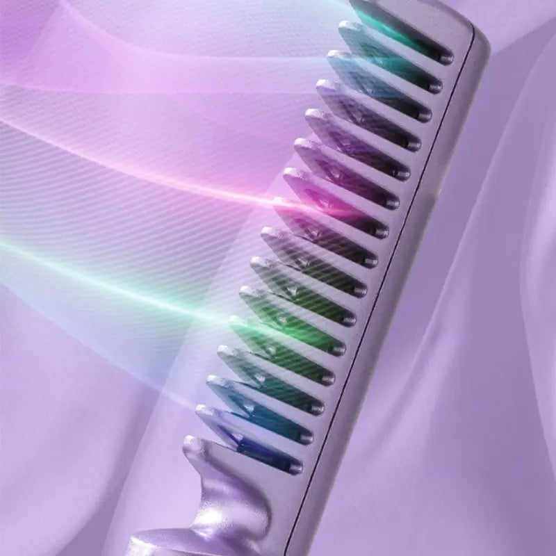 Brosse à Cheveux et Lisseur 2-en-1 – Outil de Coiffage Pratique pour le Voyage