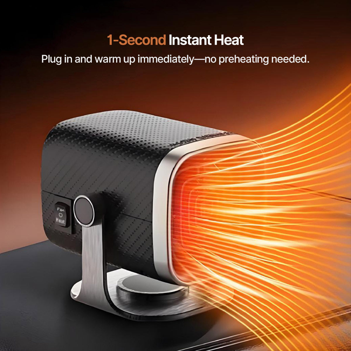Chauffage de voiture 12V/24V – Chauffage portable avec ventilateur rotatif à 360°