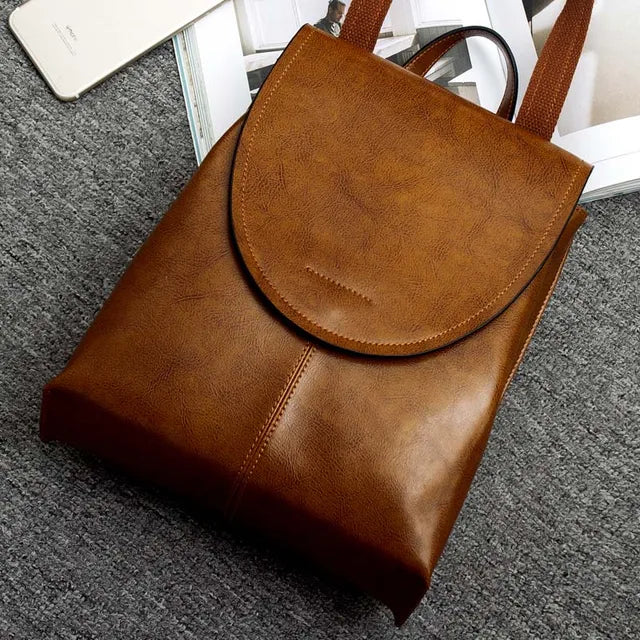 Sac à dos en cuir sophistiqué pour femmes – Compagnon de voyage quotidien