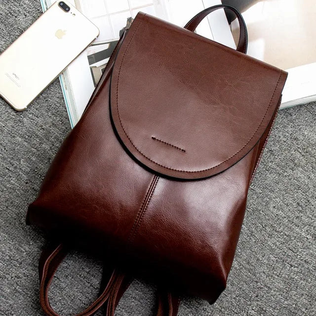 Sac à dos en cuir sophistiqué pour femmes – Compagnon de voyage quotidien