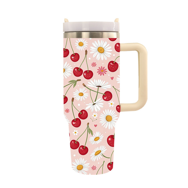 Tasse Thermos Isolée avec Imprimé Tigre – Tasse à Boire Réutilisable