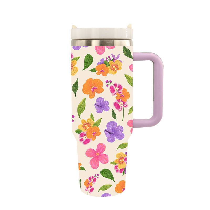 Tasse Thermos Isolée avec Imprimé Tigre – Tasse à Boire Réutilisable