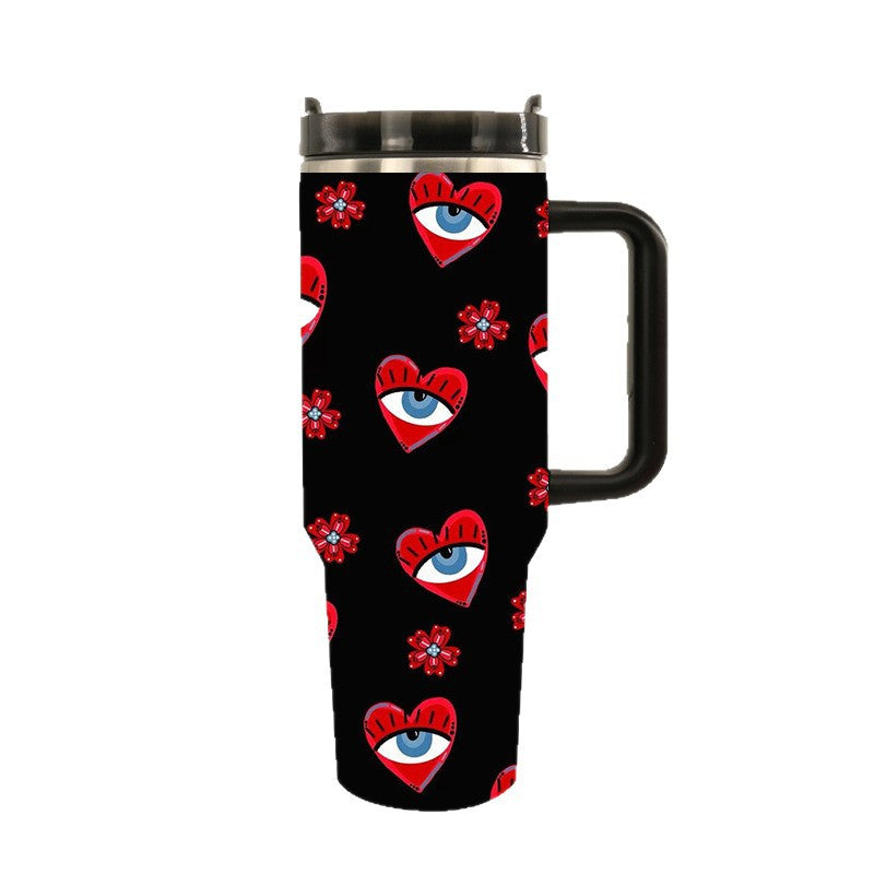 Tasse Thermos Isolée avec Imprimé Tigre – Tasse à Boire Réutilisable