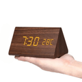 WOODSENSE – Montre en bois LED avec commande vocale pour une affichage du temps élégante