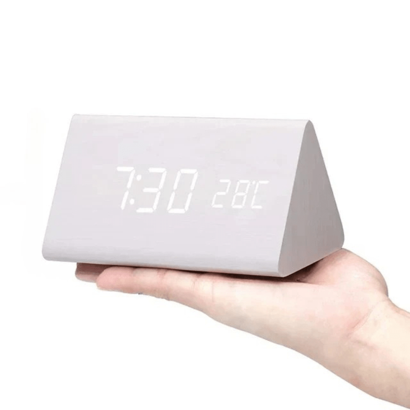 WOODSENSE – Montre en bois LED avec commande vocale pour une affichage du temps élégante