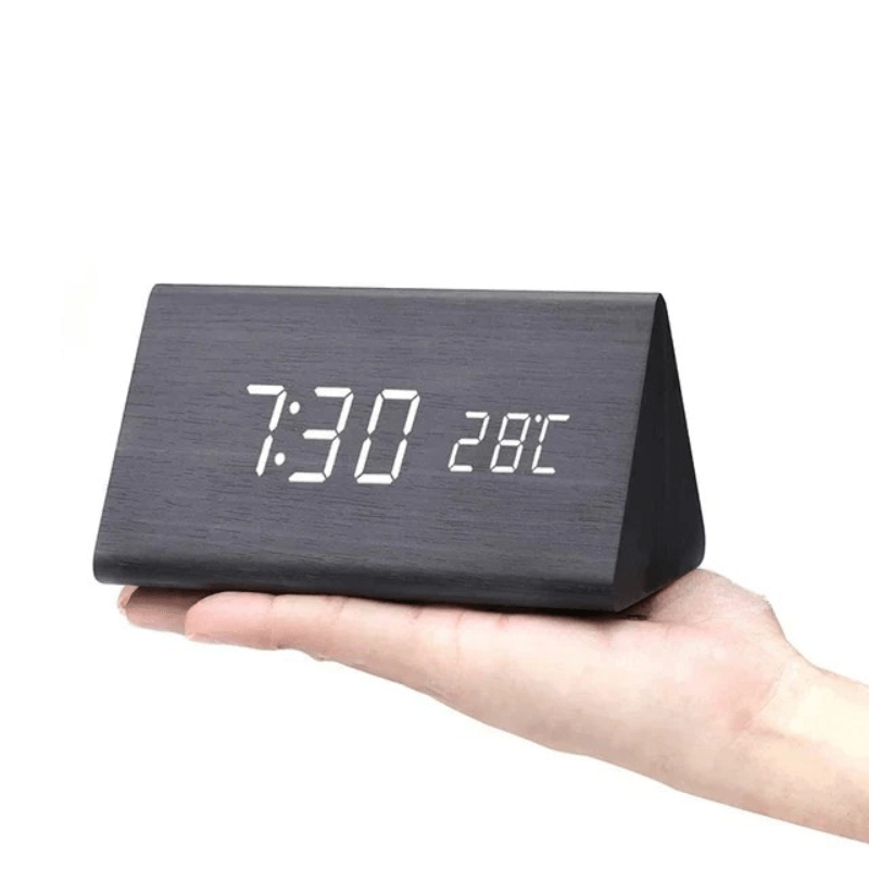 WOODSENSE – Montre en bois LED avec commande vocale pour une affichage du temps élégante