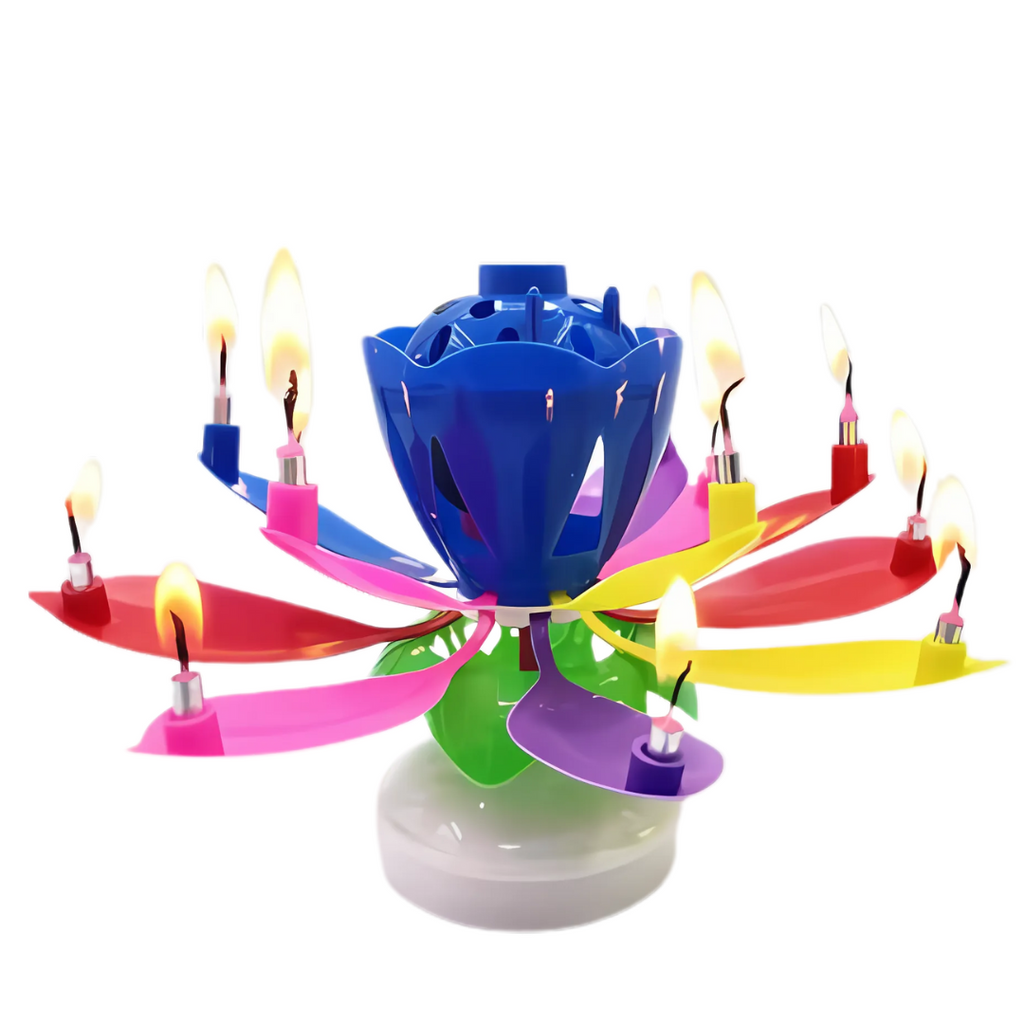 BougieFleur 1+1 GRATUIT : Bougie d'Anniversaire Magique en Fleurs