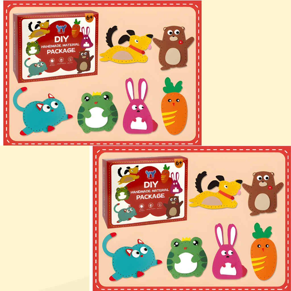 Kletshuts™ SewingCraft 1+1 GRATUIT : Kit de couture DIY Animaux pour Enfants, Set de Créativité