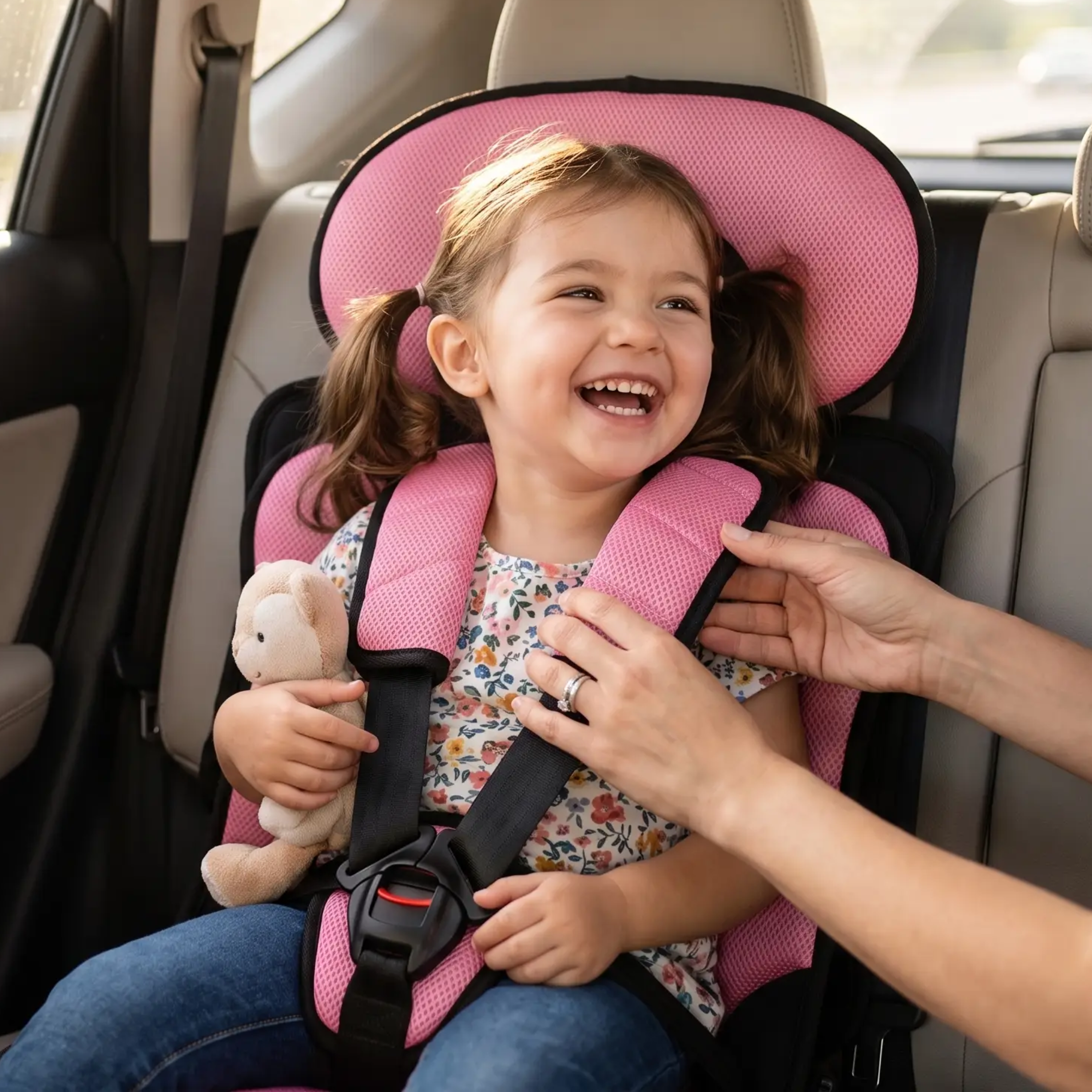 Siège d'auto rehausseur pour enfant portable et pliable