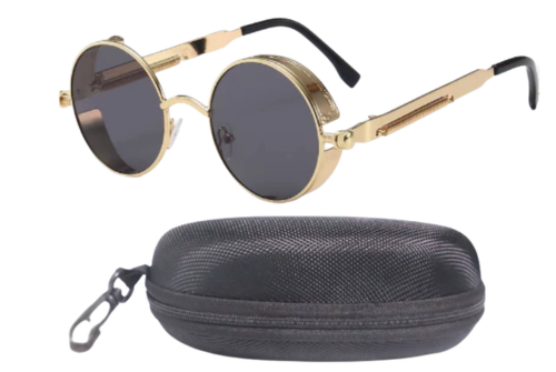 Lunettes de Soleil Rétro Ronde Polarisées Steampunk | Argo