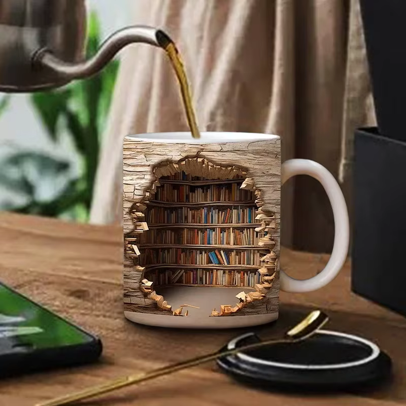 LibraryMug - Tasse Design Bibliothèque 3D