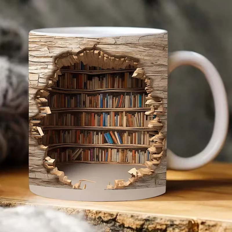 LibraryMug - Tasse Design Bibliothèque 3D