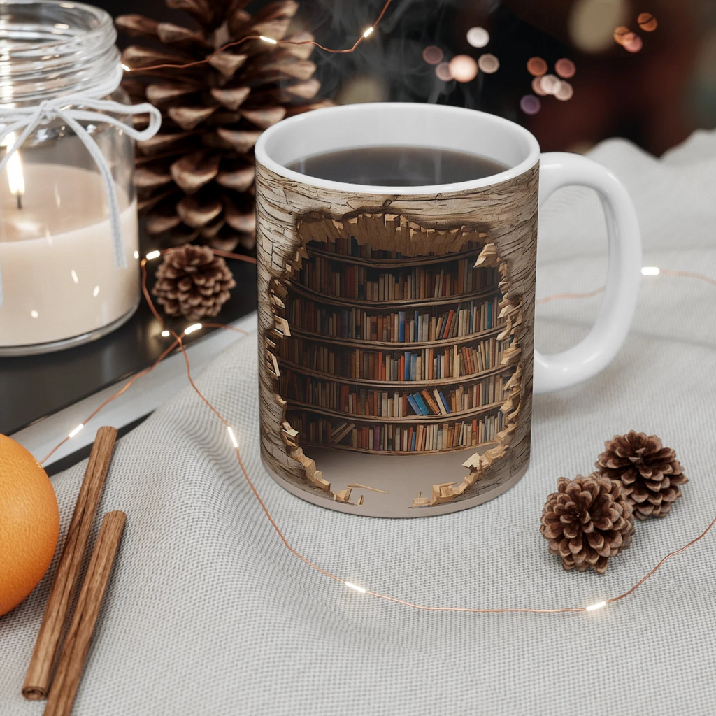 LibraryMug - Tasse Design Bibliothèque 3D