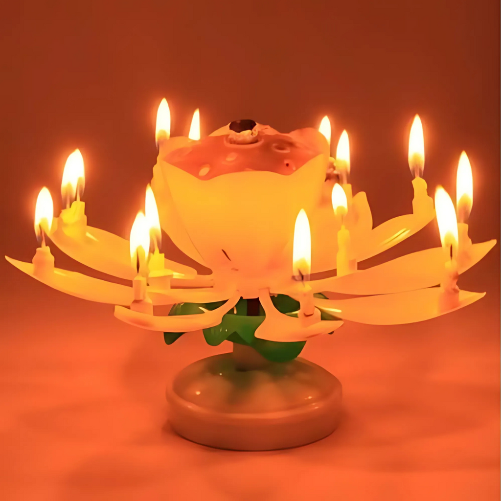 BougieFleur 1+1 GRATUIT : Bougie d'Anniversaire Magique en Fleurs