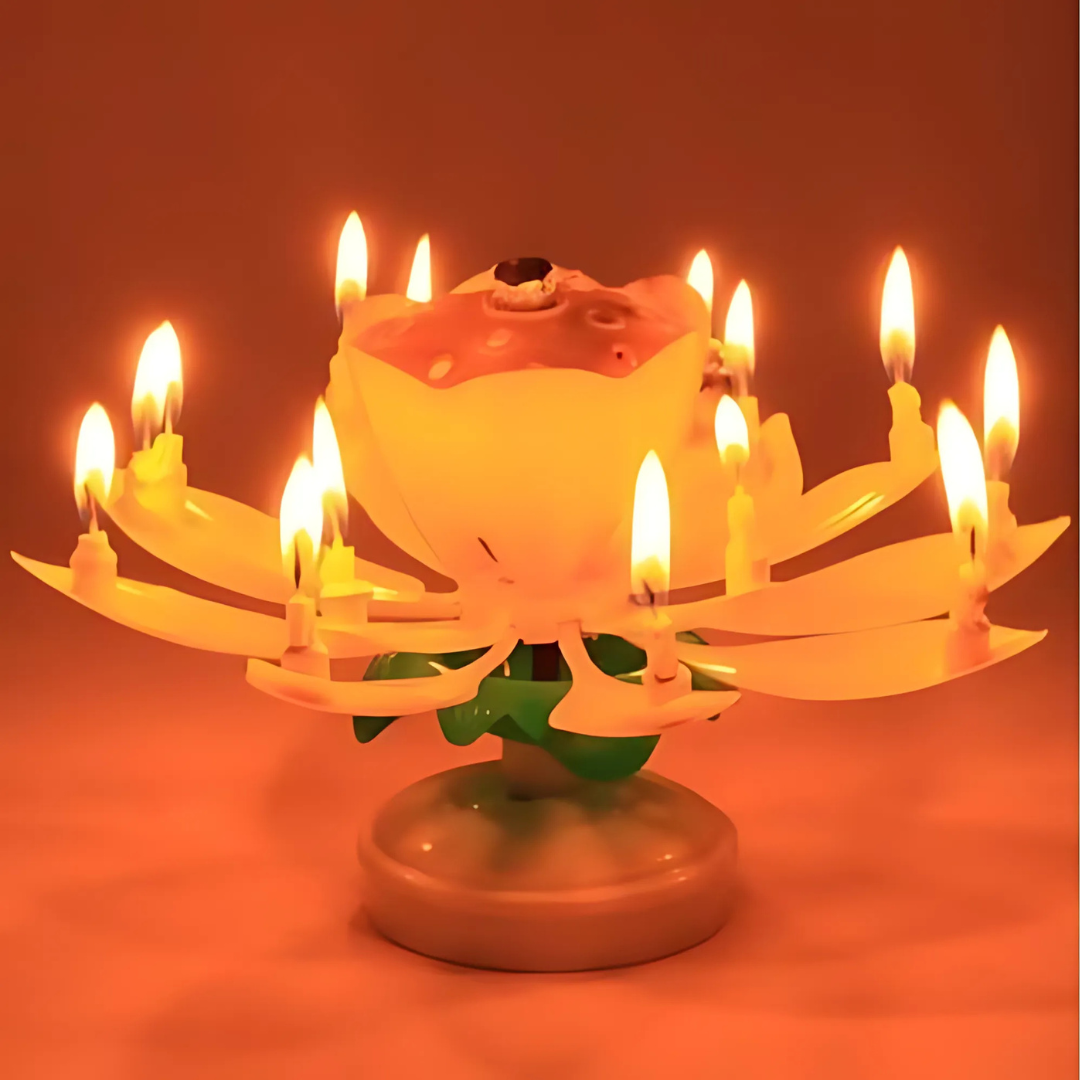 BougieFleur 1+1 GRATUIT : Bougie d'Anniversaire Magique en Fleurs