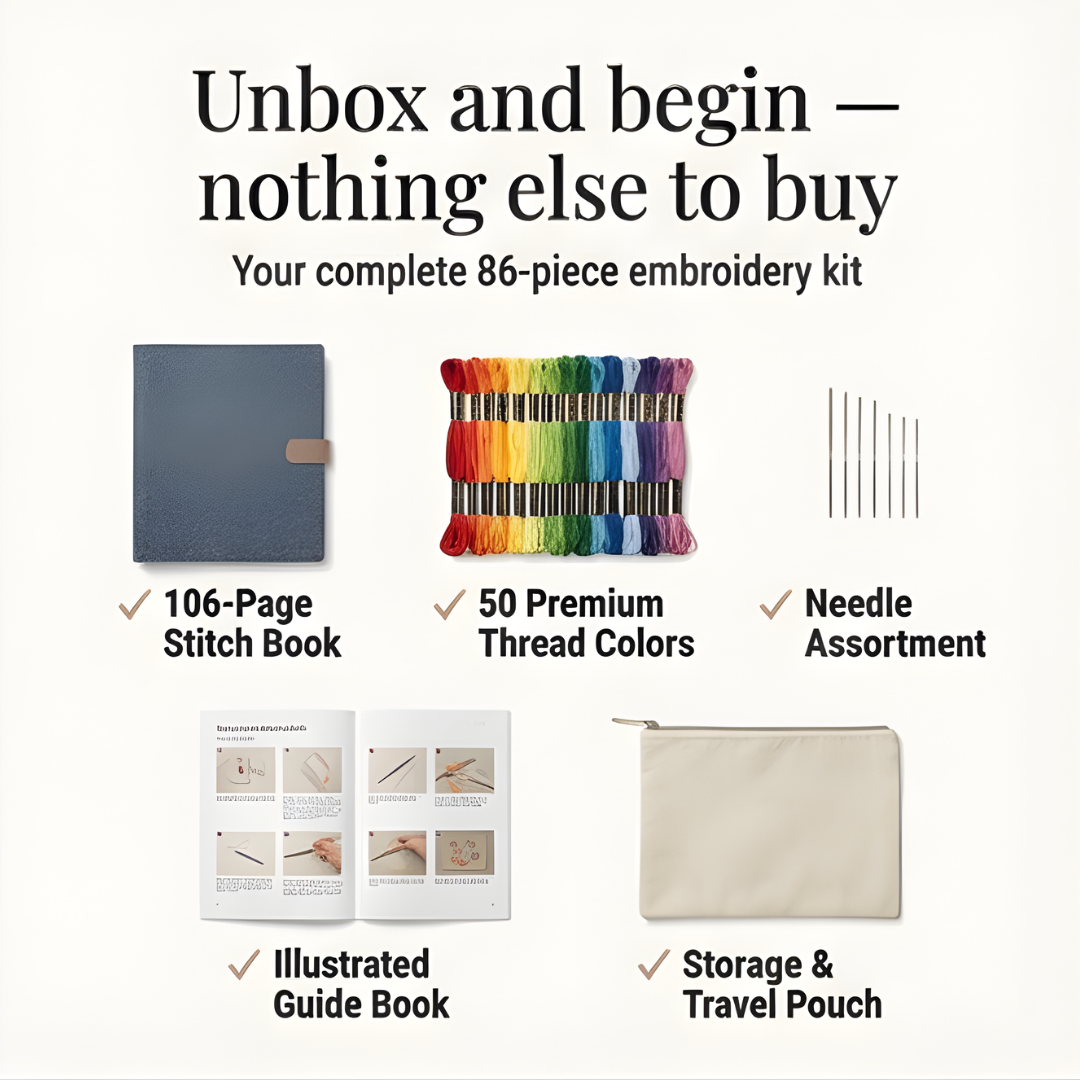 Stitchwell - Kit complet de livre de points de broderie